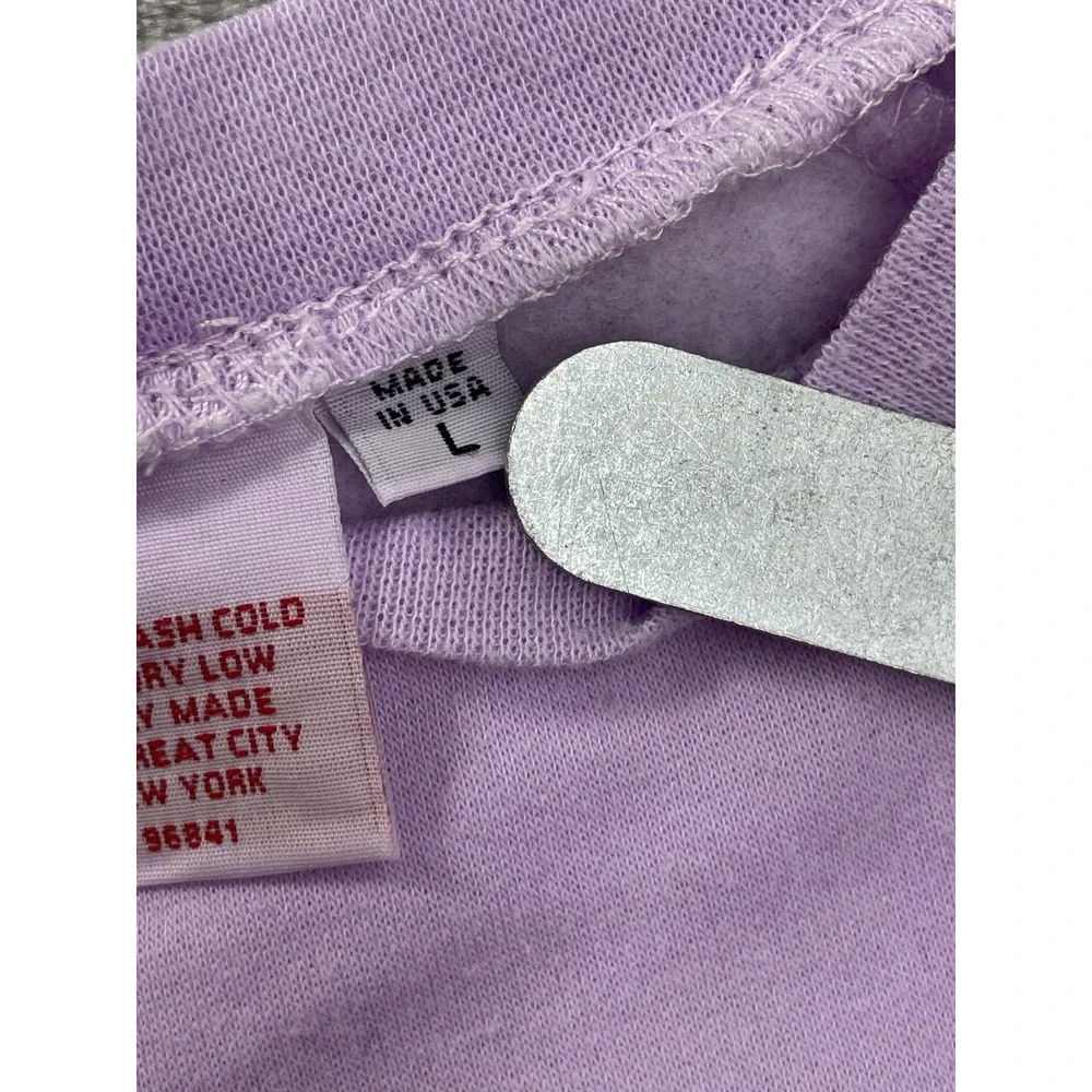 Firehouse Sweatshirt Pants Set Girls Size L Purple Rainbow Heart Made in USA